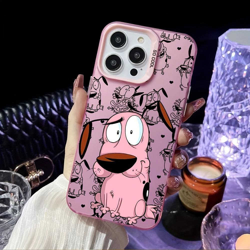 Cartoon Courage the Cowardly Dog phone case, compatible with iPhone 17/16/15/14/13/12/11/X/XS/XSMAX/XR/7P/8P/16E. Designed with a quirky dog pattern, it is the perfect Christmas gift for friends, family, or yourself.