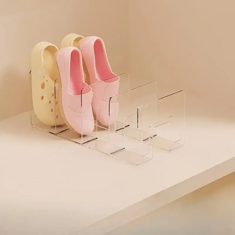 1pc 4-tier children's shoe rack, acrylic transparent exquisite shoe rack, baby shoes organizer rack
