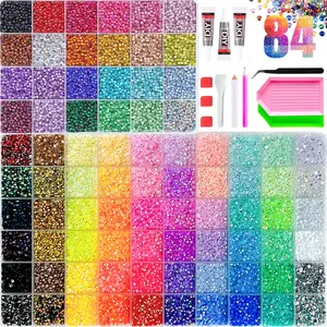Large Capacity Rainbow Resin Rhinestone Set, Includes Tools, Easy to Use, ultimate creative gift for her,graduation gift,class of 2026,summerwins,mid year sale, deals for you，Perfect for Beginners, Ideal Gift for Handicraft Lovers