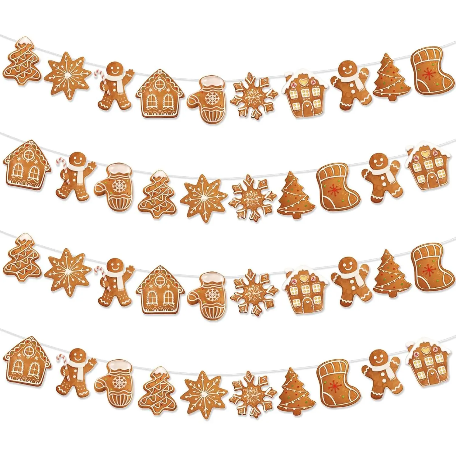 Christmas Gingerbread Party Decorations Gingerbread Theme Banner Christmas  Decoration for Holiday  Office Fireplace Wall Decor Outdoor Indoor Xmas Party Banner