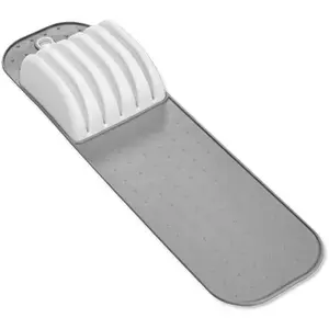 Premium Knife Mat, Soft-Grip Slot Organizer for 5 Knives, Non-Slip Drawer Insert Protects Blades and Drawers, Space-Saving Kitchen Knife Storage, Premium