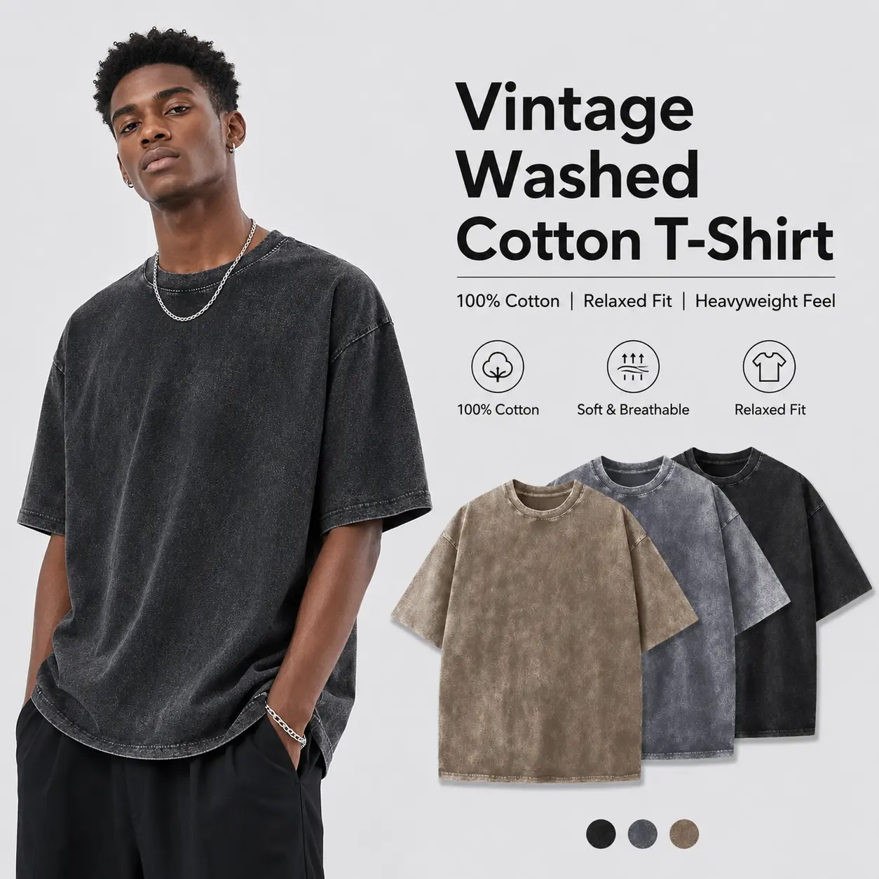 240G High Quality Men T-Shirts Oversized Korean Y2k Short Sleeve Washed T Street Retro Vintage Solid Cotton Hip Hop Punk Clothes cotton tee shirt wildlife themed tee