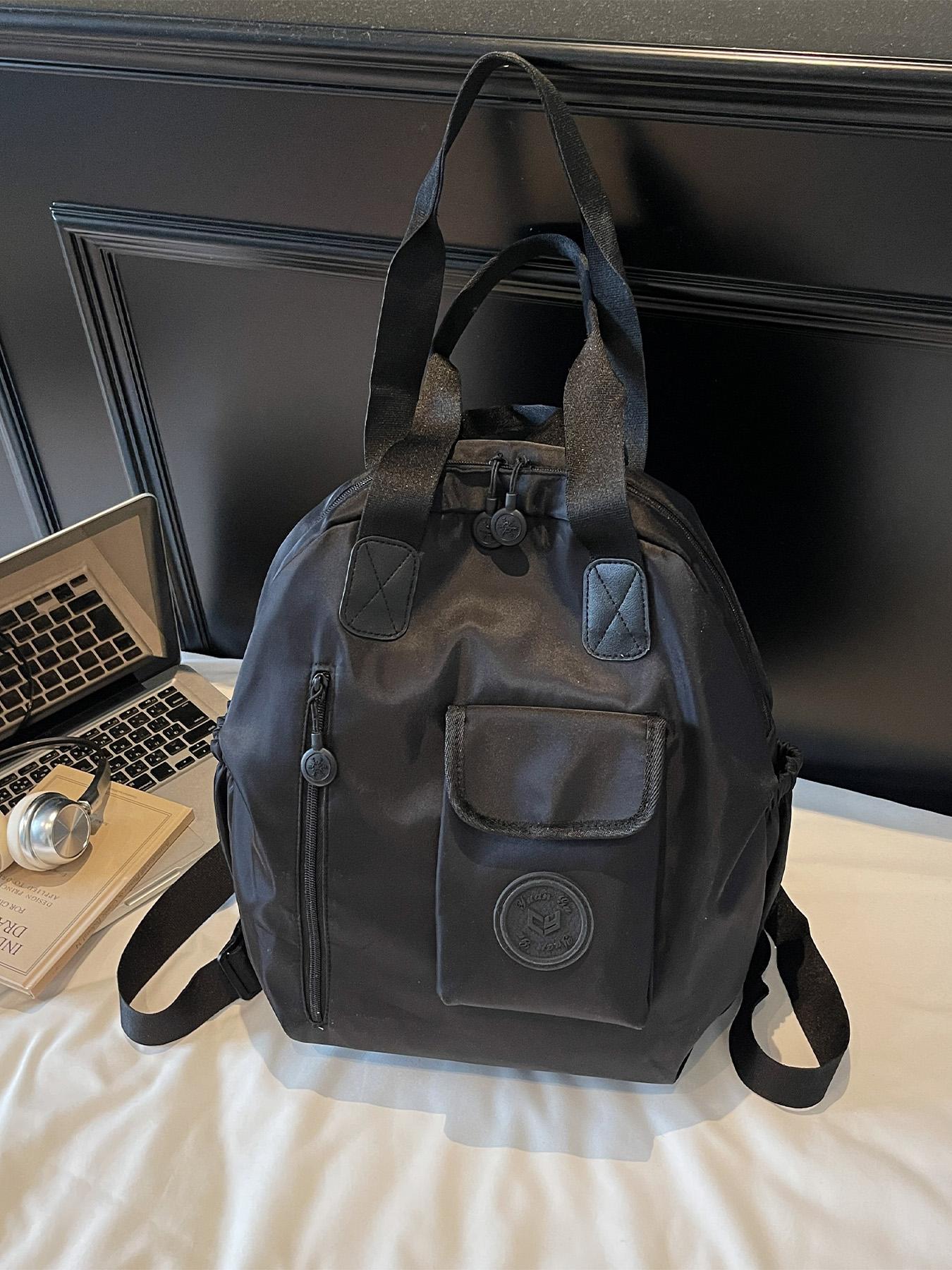 Women's backpack is fashionable, simple, casual, retro, versatile, solid color, multi-functional, suitable for daily travel, school, travel backpack Casual Daypack