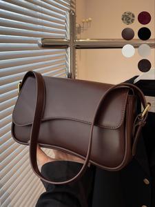 women's elegant minimalist shoulder bag, pu leather satchel, trendy flap underarm bag, crossbody purses 2025, all-match shoulder bag for daily & work use, gifts for girlfriend, mother's day gift, sling purse, everyday bags, crossbody bags, ladies purse