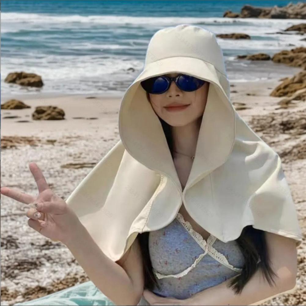 [Mother's Day Gifts]Summer Outdoor UV Protection Sun Hat for Women, Neck Flap Beach Cap, Lightweight & Breathable Wide Brim Design
