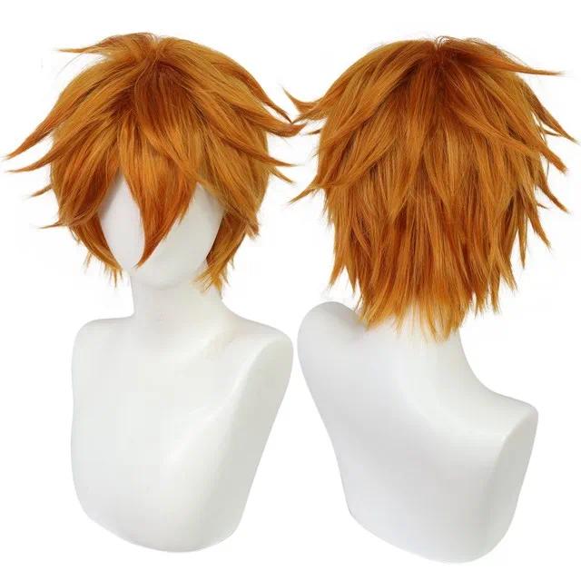 Universal Cosplay Synthetic Wig Silver Red Pink Blonde Grass Green Black Straight Men's Wig for Halloween Cosplay Party Wigs