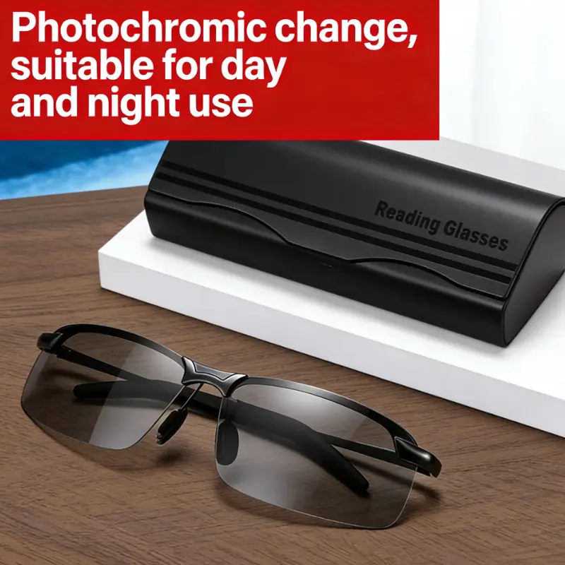 Ultralight Aurora Night Vision Driving Glasses Suitable for Men and Women-Anti-Glare, Half-Frame Design Ensures Safe Vision at Night
