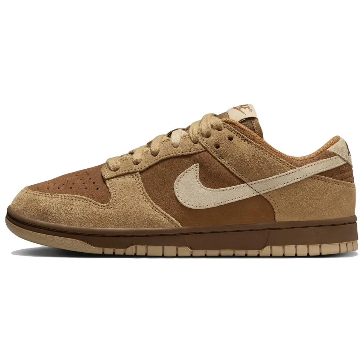 Women's Nike Dunk Low Brown Casual Walking Sneakers - Lightweight, Soft Comfort, Thin Sole, Slip-Resistant, Trendy Walking Sneaker, House White Official Maison Mihara Verifiable Pair with Global Authentication Credentials