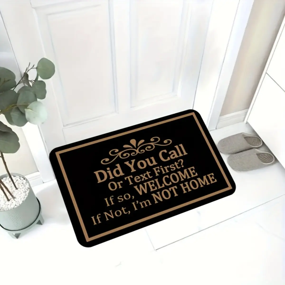 1-Piece Oriental-Style Polyester Home Decor Rug, 15.75*23.62in (40*60cm) Slip-Resistant Entrance Doormat, Anti-Slip Bath Mat with Printed Pattern, Minimalist Design, Hand & Machine-Washable for Indoor Use
