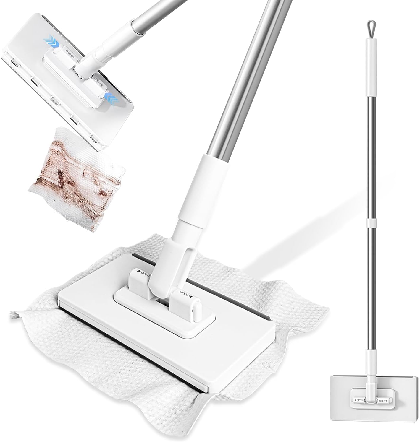 Mini Face Towel Mop Accessory 100cm Lazy Cleaning Tool Reusable Clamp Mop Head Home Kitchen Bathroom Desk Cabinet cleaning Cleaning