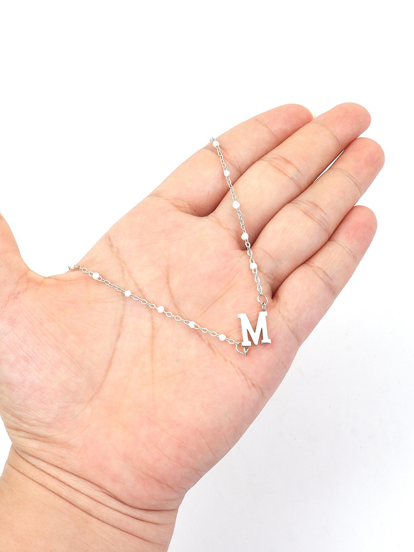 Women's Elegant Letter Charm Design Adjustable Lobster Closure Pendant Necklace, 2024 New Style Fashion Jewelry for Party, Trendy All-match & Exquisite Jewelry As Anniversary Gift, Non Tarnish Jewelry, Initial Letter Necklace