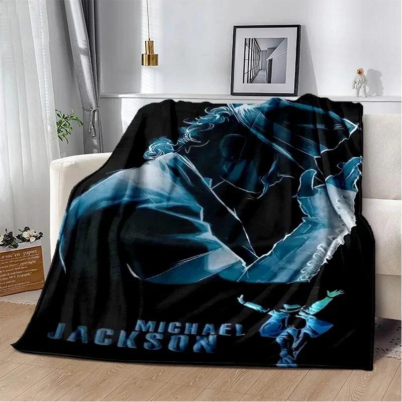 Michael Jackson Retro Printed HD Single Side Soft Blanket Thanksgiving Baby Shower Gift for Lovers Wrinkle Resistant Indoor Bedding for Adults Home Bedroom Bed Sofa Use