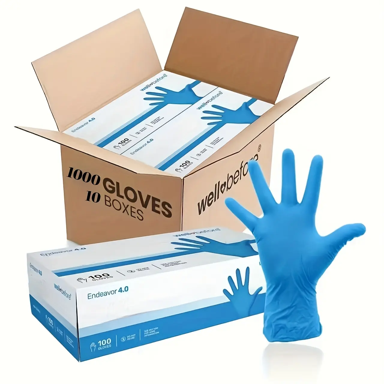 Blue Nitrile Disposable Cleaning Gloves (100/300/500/1000pcs) - Latex-Free, Heavy-Duty Waterproof, Flexible, Snug Fit, for Household Cleaning, Maintenance Work, Flexible Cleaning Gloves