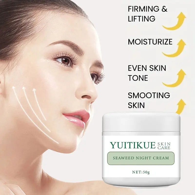 Yuitikue Multi-Effect Night Moisture Mask, Algae Collagen Hydrating Firming Smooth Nourishing 50g, Overnight Skin Care Solution