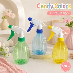 3pcs 500ML Candy Color Fine Mist Spray Bottles, Hand Pump Water Sprayer, Barber Shop Sprayer, Garden Flower Sprayer, Makeup Hydrating Cleaner