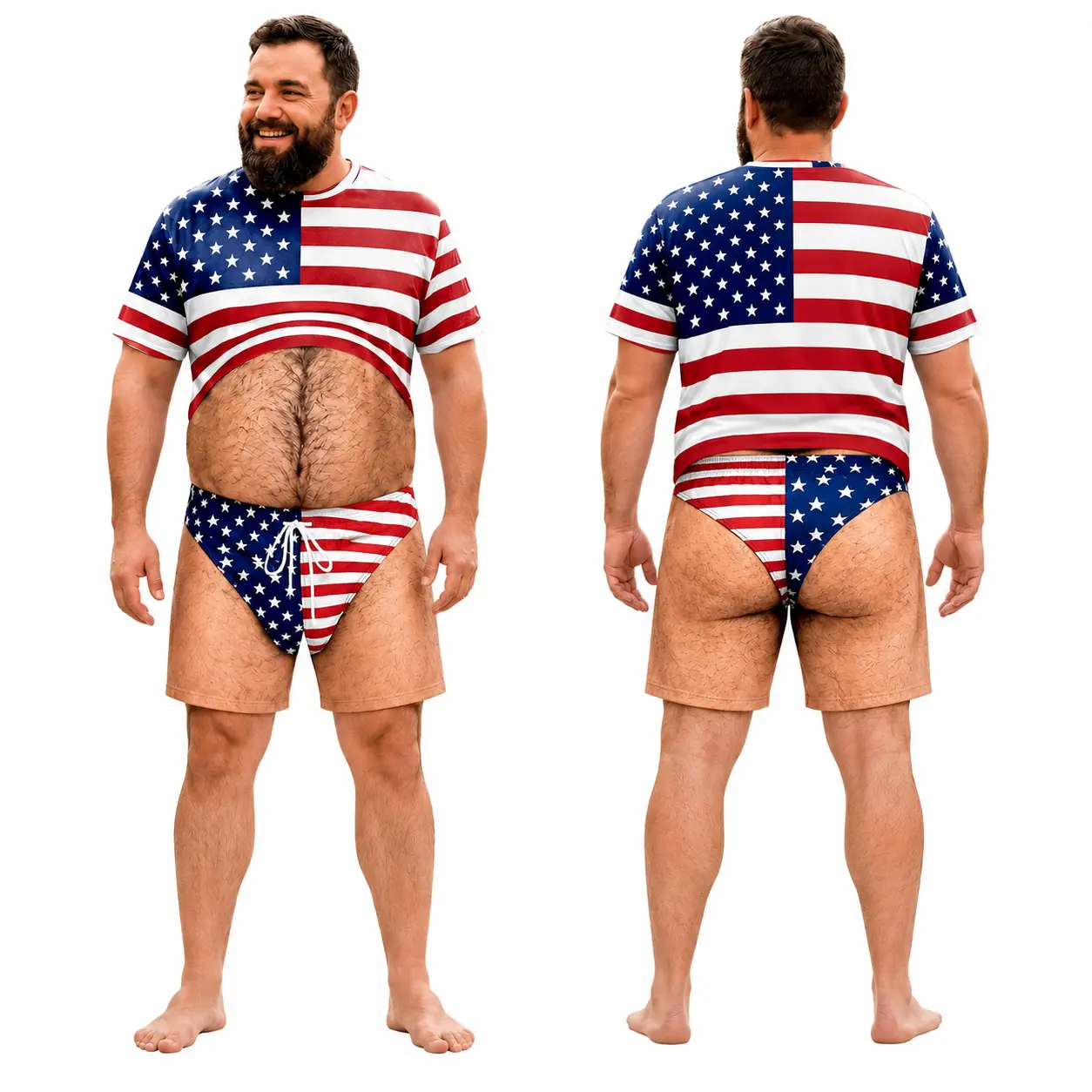 Funny Patriotic T-shirt Board Shorts, Birthday Gifts For Men - Too Cool For Funny Patriotic Tee, Summer Vacation Gifts, All-Over Print Shirt Beach Shorts Set