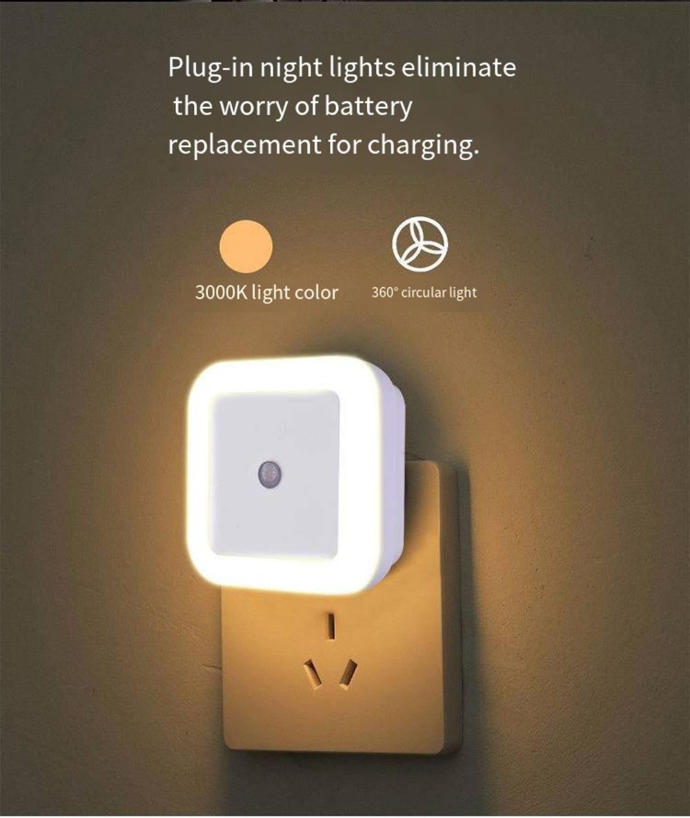 Smart Sensor Night Light Plug-in - Automatic LED Nightlight for Hallway, Bathroom & Bedroom