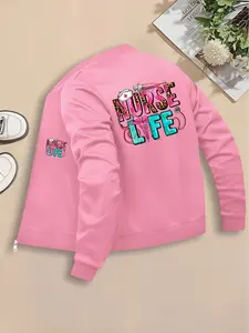 Medical Coat, Women's Printed Jacket, Fashionable Women's Jacket, Suitable for Casual and Formal Occasions, Durable and Multi-functional Design