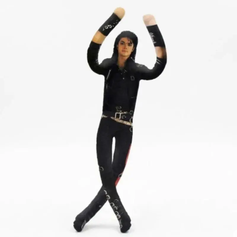 Michael Jackson Bendable Plush Doll Built-in Iron Wire Frame Poseable Abstract Rat Jerky Figurine Fan Support Toy Decor Gift