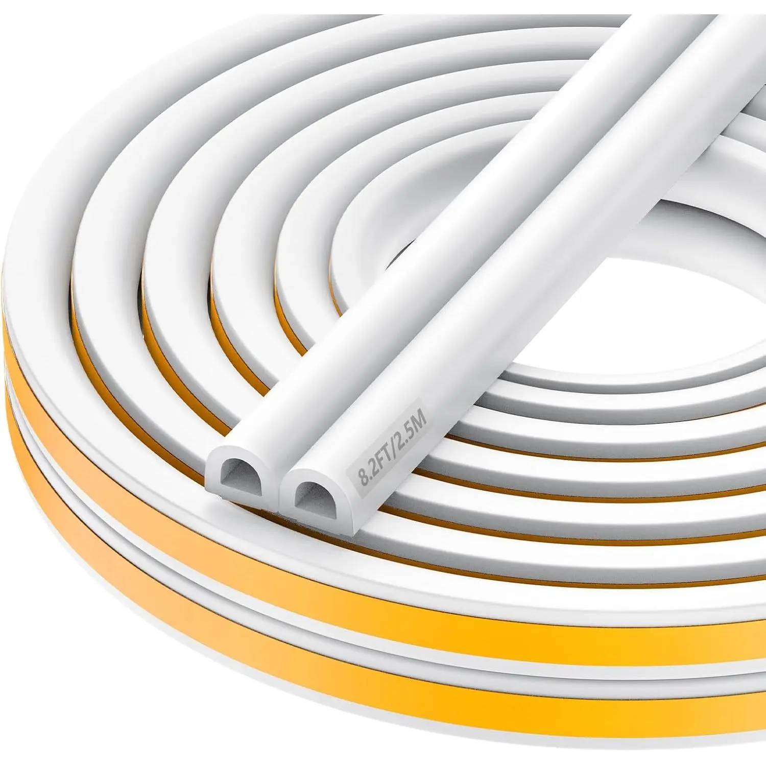 Door and Window Seal Strip, High Elasticity, High Adhesion Rubber Insulation Tape, Windproof Soundproof Door  (White, 6.5FT/2meters)