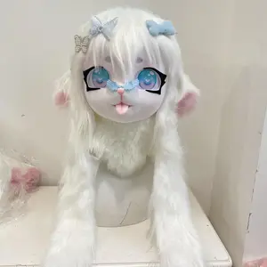 Fursuits head animal head Sheep furry head cute dog head halloween role-playing costume cosplay comic exhibition masks