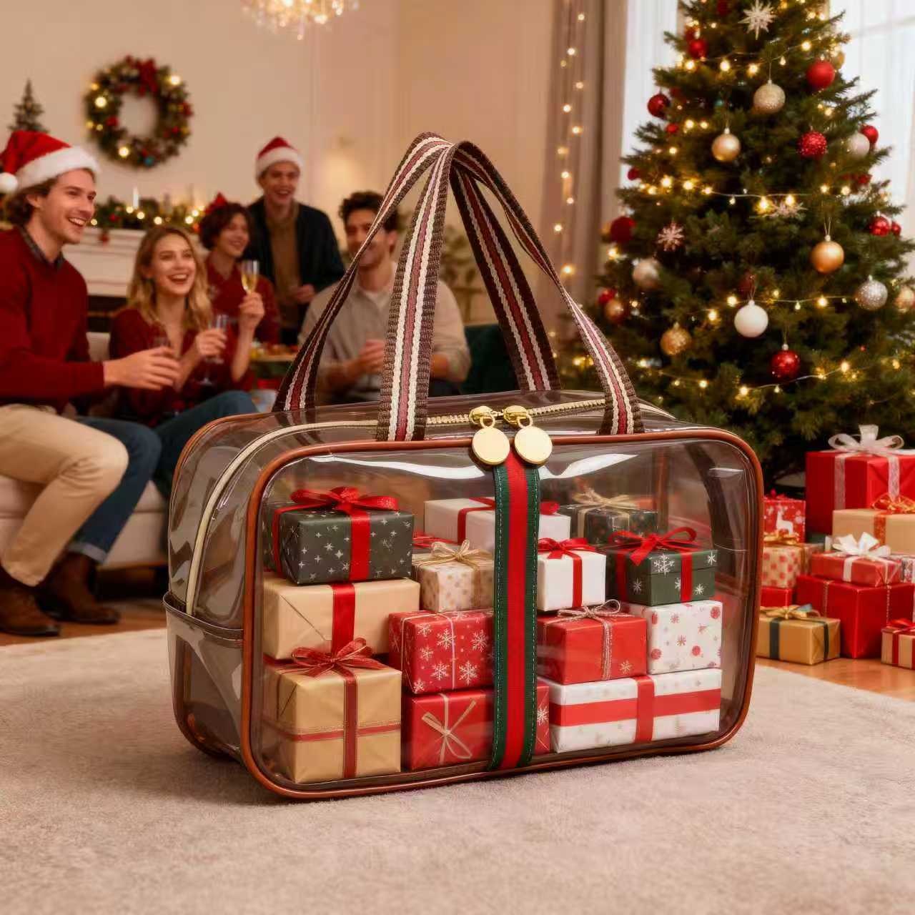 Vintage 2 Pack retro style cosmetic makeup toiletry bag transparent waterproof women large capacity handbag travel daily gym yoga beach storage bag multiple size Vintage 2 Pack retro style cosmetic makeup toiletry bag transparent waterproof women large capacity handbag travel daily gym yoga beach storage bag multiple size