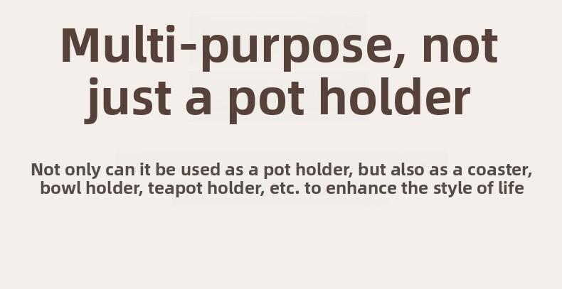 Retro Heat Resistant Mat for Cast Iron Enamel Dutch Oven Ceramic Tableware Non-Slip Kitchen Heat Insulation Pad for Dining Table Plate Heat Protection