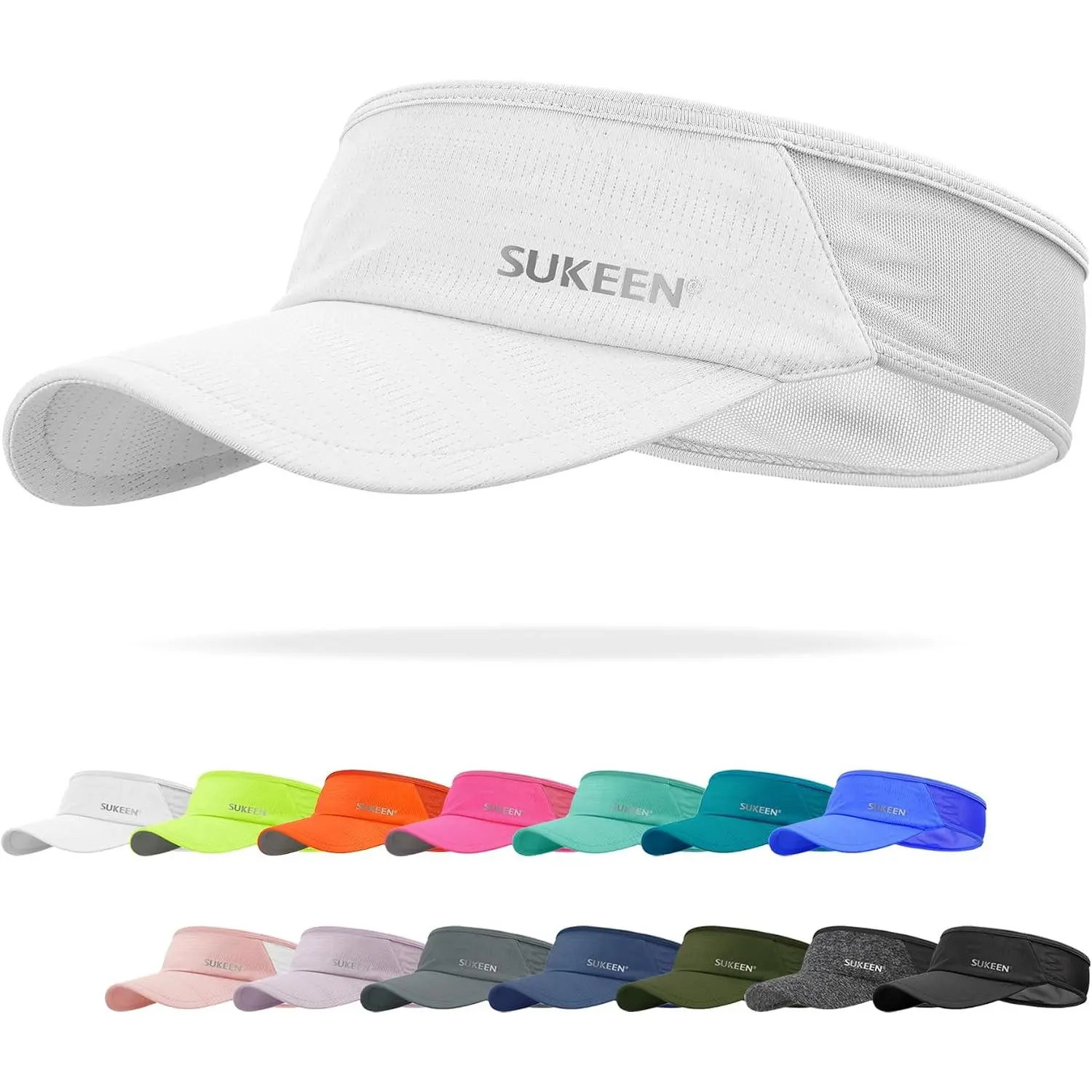 Sports Sun Visor Hat for Men Women Lightweight Adjustable UV Protection Visor Hat Breathable Quick Dry Sun Hat for Tennis Golf Running Cycling Pickleball Outdoor Sports