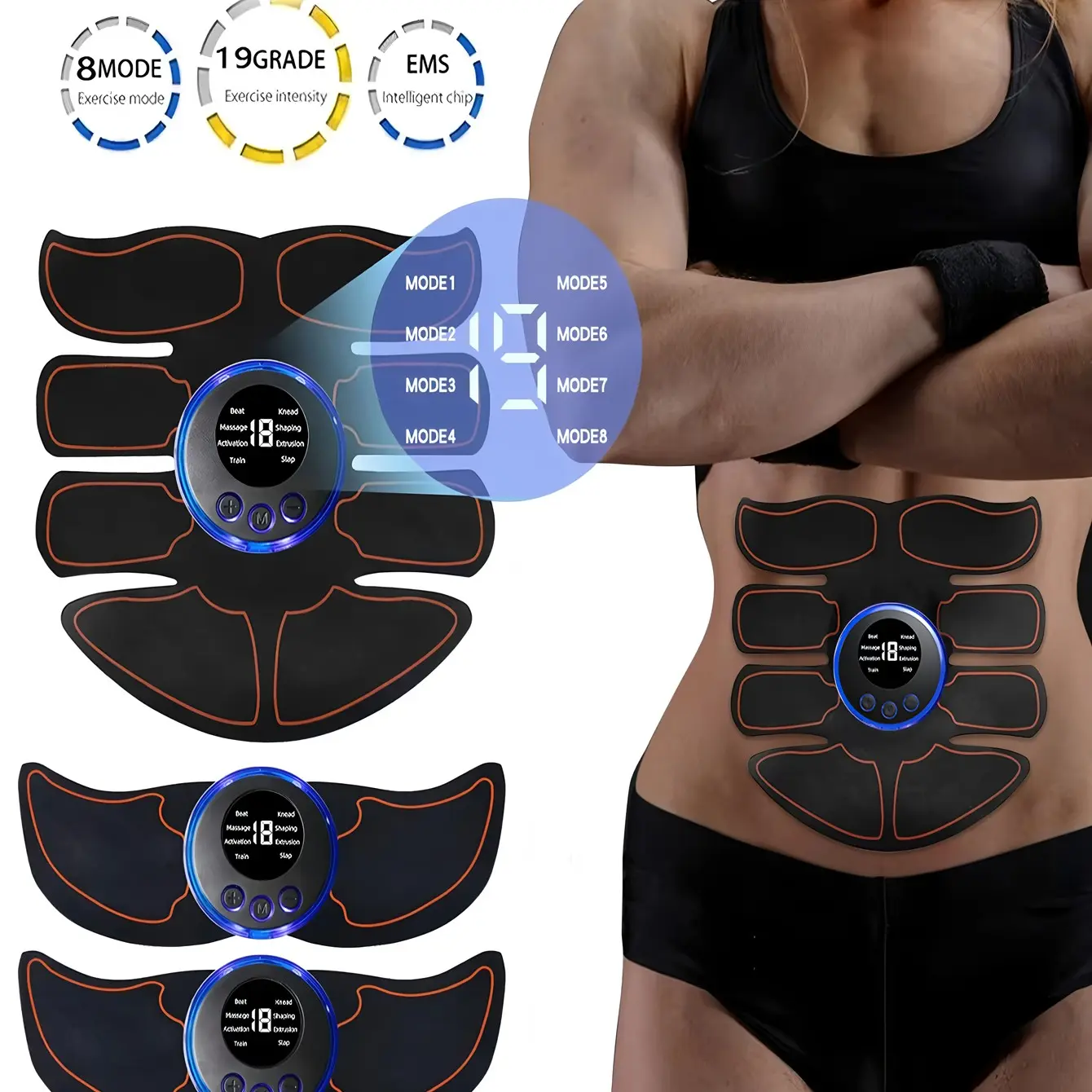2026 EMS Hip Muscle Stimulator, Fitness Weight Training, Hip Abdominal Arm Leg Trainer, Massage, USB Charging, Home Gym Equipment