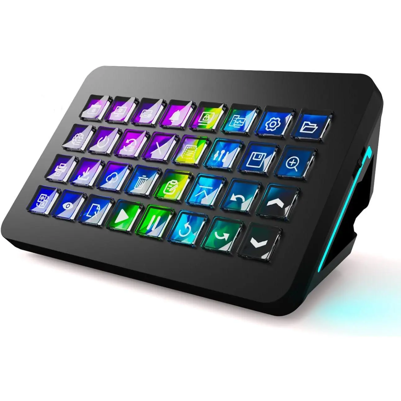 /VSDinside XL Streaming Deck & Macro Keypad – 32 Customizable  with Scroll Wheels + RGB Light, Programmable Shortcut Keyboard for Gamers Creators Work  OBS Twitch Zoom Teams PS Excel