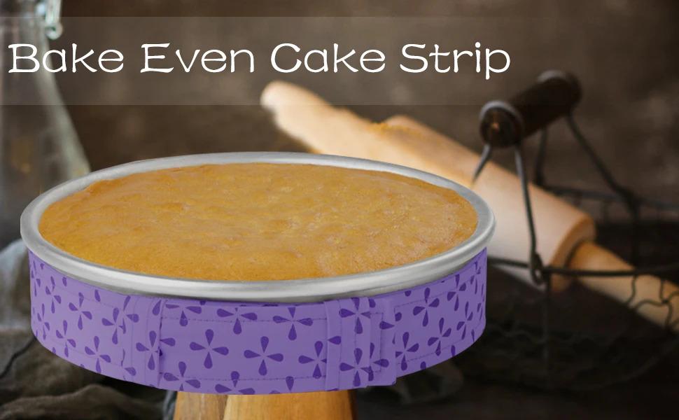 Cake Strips for Even Baking, Cake Pan Dampen Strips, Super Absorbent Nylon to Keeps Cake More Level (2 Pack)