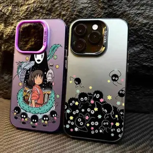 Spirited Away No Face Ghibli Cartoon Smartphone Case - Anti-Drop, Aesthetic Printed Soft TPU, for iPhone 17 Pro Max/Air,16,15,14,13,12,11 Plus Pro Max & Samsung S26,S25,S24,S23,S22,S21 FE Plus Ultra, Cellphone Handheld Accessories, Wireless-Compatible