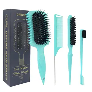 Curl Defining Curly Hair Brush for Effortless Detangling, Shaping & Styling, Fits Women & Men All Wet or Dry Hair Types, Reduces Frizz