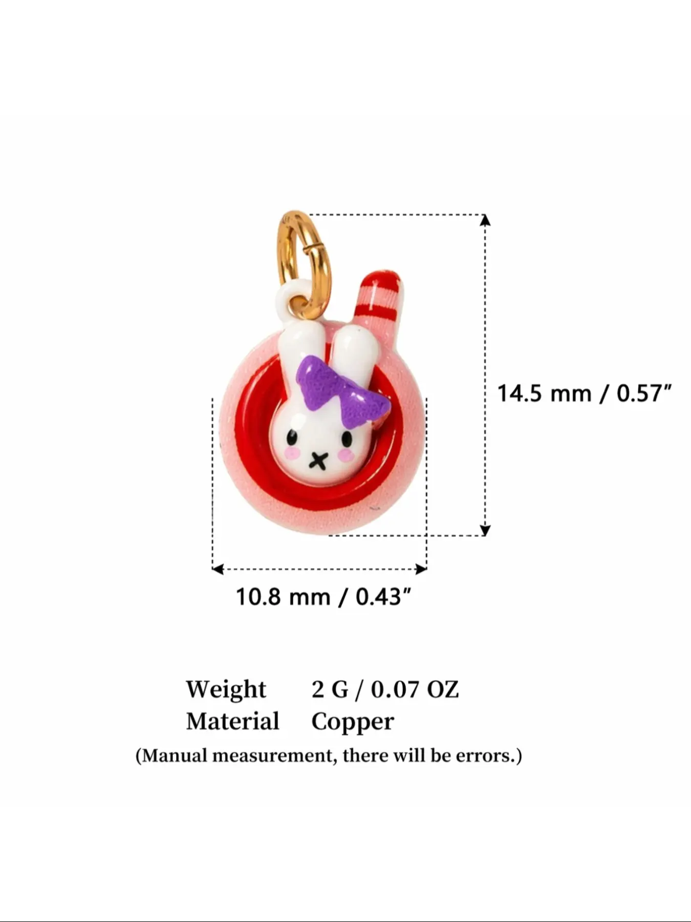 1pc Rural Fairy Rabbit Enamel Pendant, 3D Changeable Rabbit Charm, Gift for Craft Lovers and Animal Enthusiasts, DIY Jewelry Accessory
