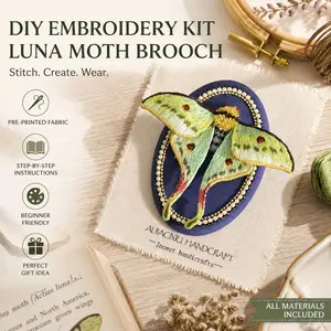 Handmade 3D Embroidery Kit, DIY Insect Embroidery Set, 9 Styles, Vintage Beads, Bee Butterfly Series, Video Tutorial Included, Beginner Friendly