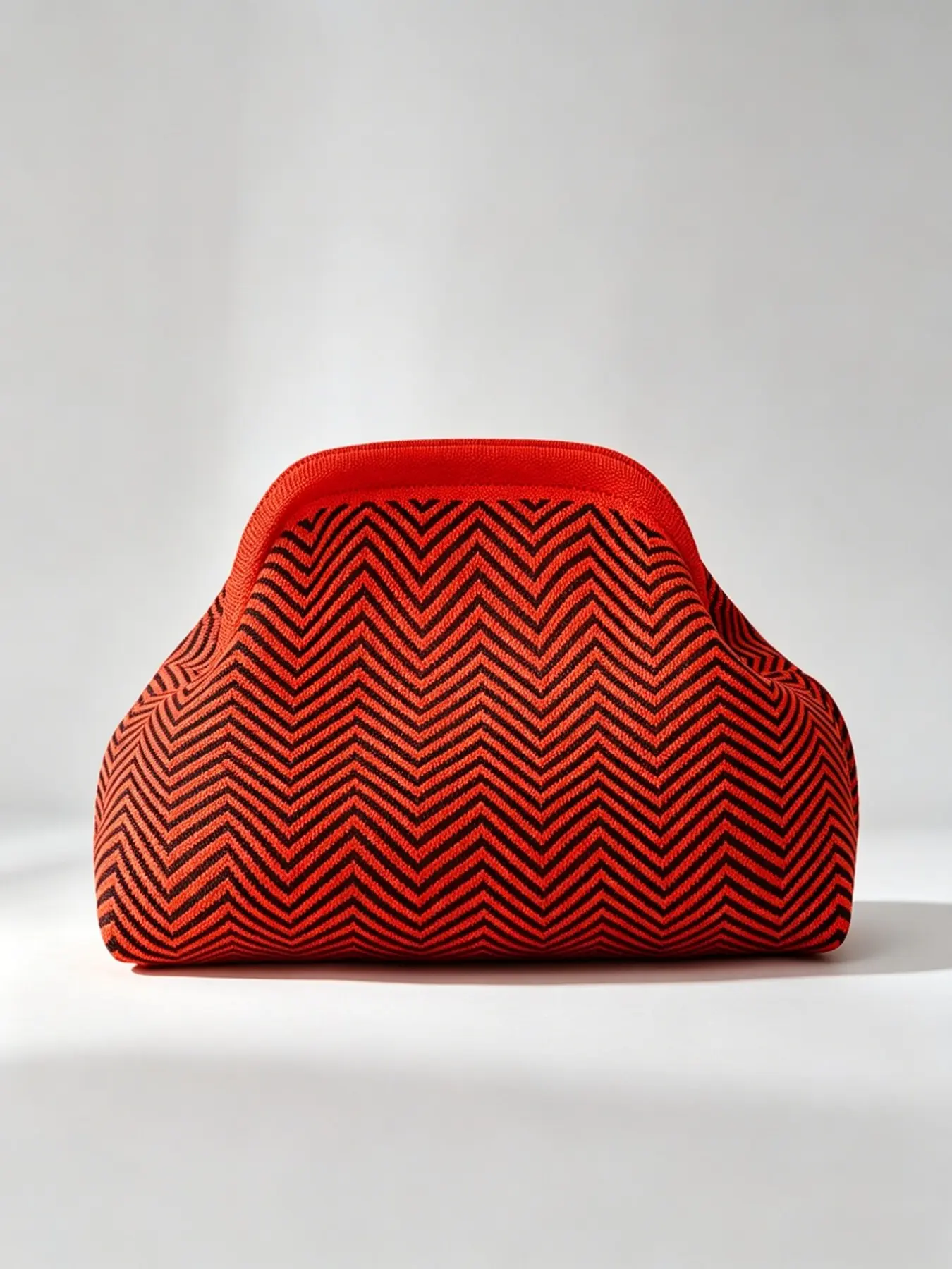 Women's Knitted Cloud Bag, Herringbone Pattern, Large Capacity Cosmetic Pouch, Makeup Bags, Versatile Everyday Clutch