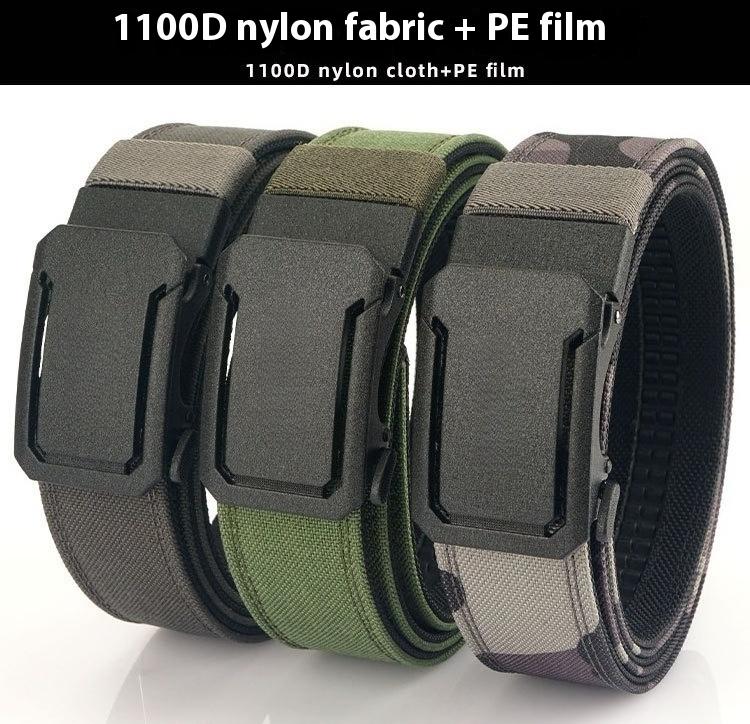 Belt 1.75" Stretch Ratchet Nylon Belt Reinforced Buckle Sport Belts CCW Belts, men's and women's tactical belt, outdoor hunting tactical belt, tactical automatic buckle men's belt