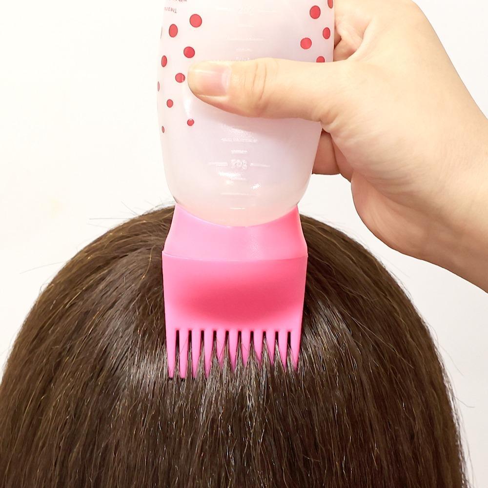 Hair Dye Root Comb Applicator Bottle, 2 Counts Household Hair Dye Auxiliary Brush Bottles, Hair Serum Applicator Bottle, Perm & Dye Hair Oil Applicator, Hair Styling Tool Accessories