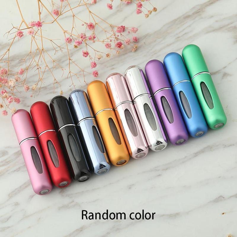 Portable Mini Perfume Atomizer Bottle, Atomizer Perfume Spray, Scent Pump Case, Refillable Travel (5ml, Random Color)