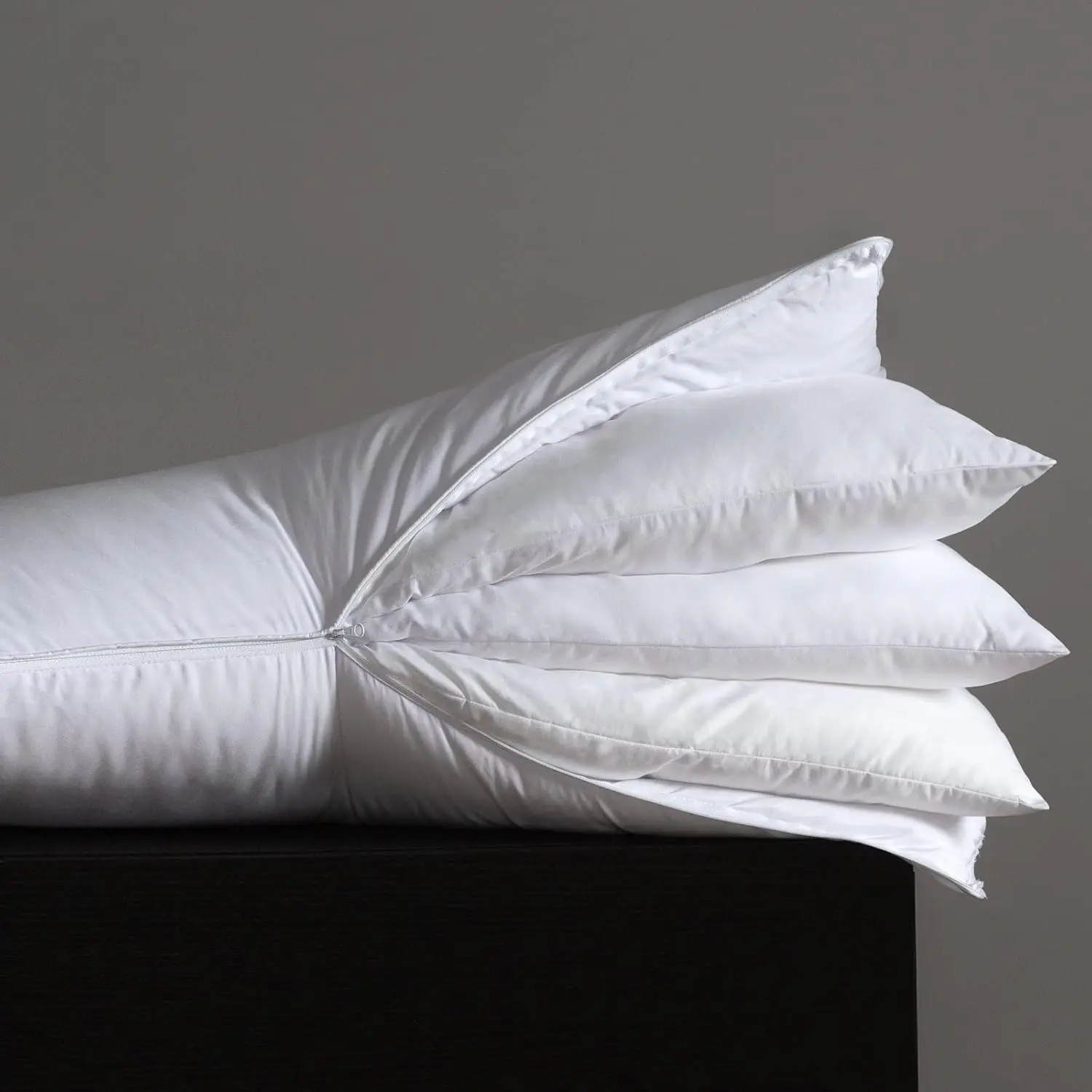 Geese Layer Pillows, Assembled 3 in 1 Bed Pillow,Soft Pillow Good for Side and Back Stomach Sleeper,Queen Size Pack of 1