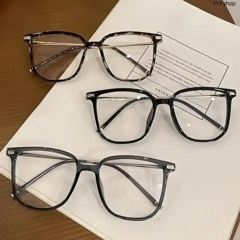 Retro Tortoiseshell Square Browline Eyeglasses, Lightweight TR-Zinc Alloy Frame With UV400 Decor Lenses, Unisex Trendy Fashion Eyewear, Stylish Accessory,summervibes
