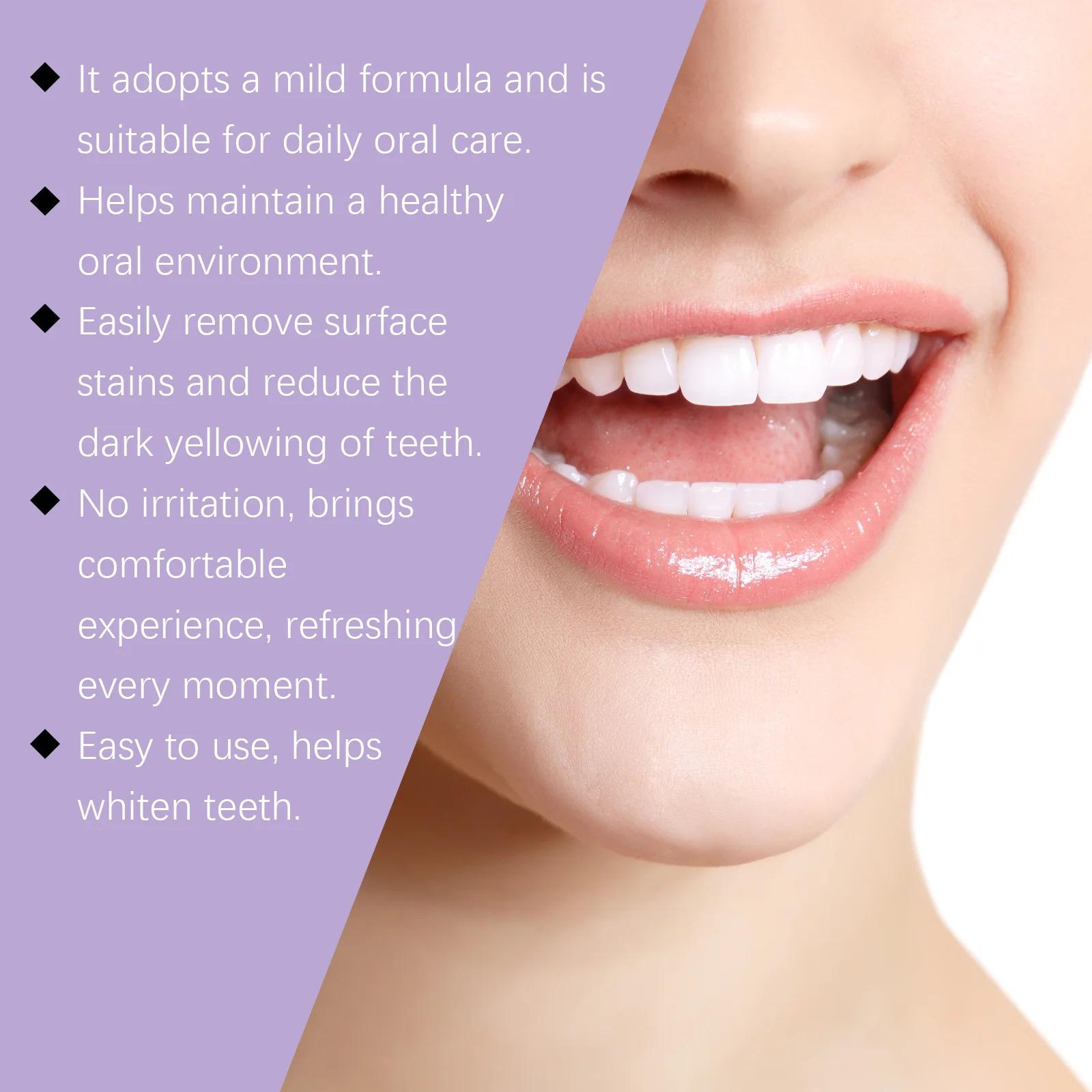 Gentle Purple Teeth Whitening Powder - Teeth Stain Cleaner for Sensitive Gums, Daily Oral Care, Brightening, Anti-Decay, Bad Breath Removal, Gum Strengthening, Non-Irritating Bleaching Alternative, Restore Radiant Dental Clean