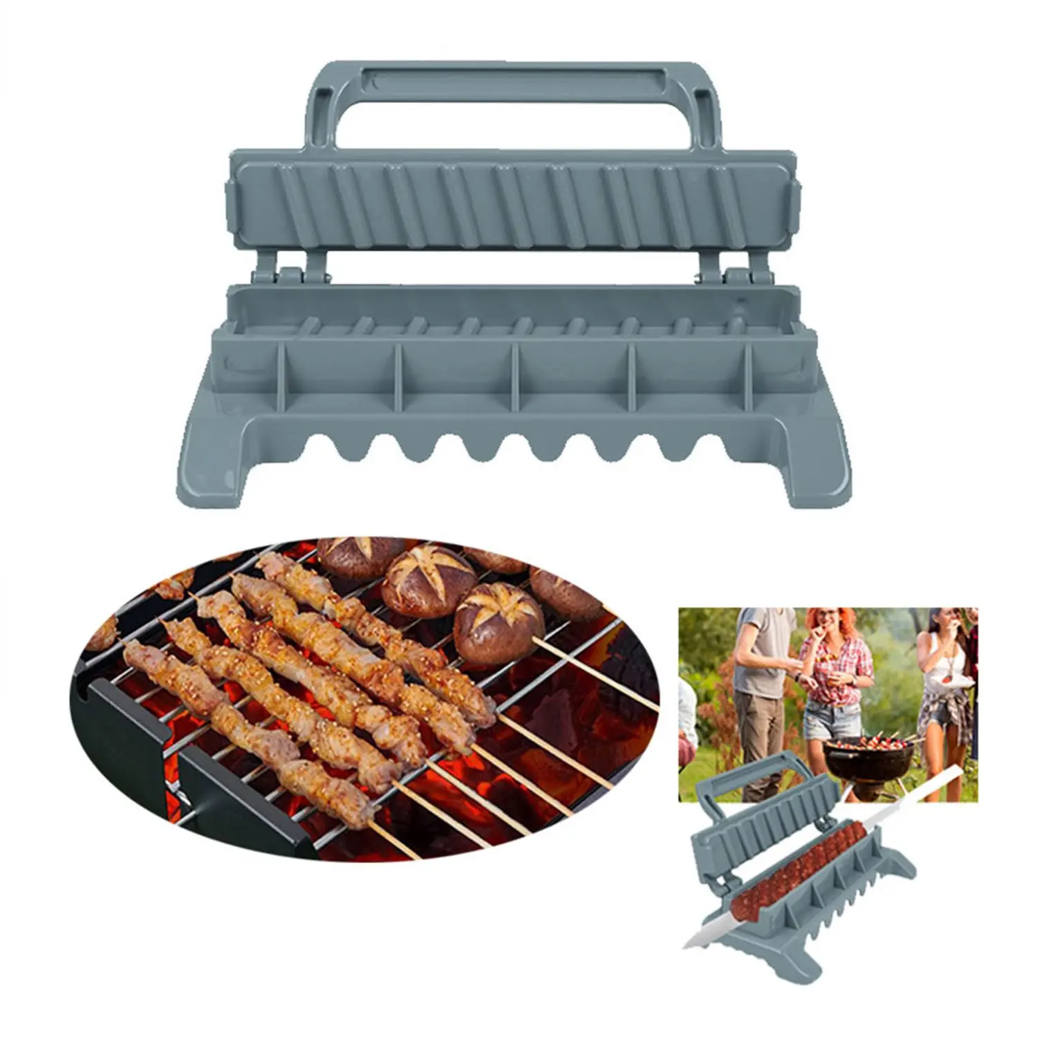 Plastic Kabob Press Mold, Handheld Kebab Forming Tool, Traditional Chef Style, Kebab Maker for Outdoor Barbecue Cooking