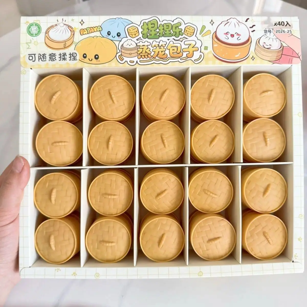 1pcs 4cm Random Crystal Bun Card & Cute Mini Soup Dumpling-Shaped Slow Rebound Squishy - Baozi Squishy, Dumpling Fidget, Office Venting Prank Fun Gift, Baozi Squishy Stress Relief Toys