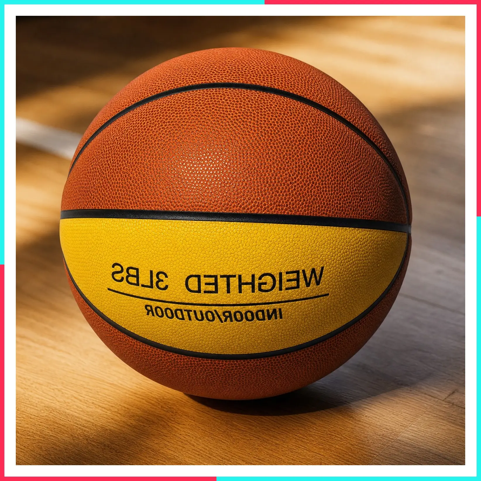 3LBS/3.3LBS/2.2LBS Weighted Heavy Training Basketball 29.5/28.5" Indoor Outdoor Composite Size 7/6 for Handling Dribbling Passing Rebounding Skills