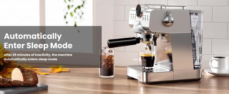 Kismile Espresso Machine with Cold Brew, Professional Espresso Maker with Milk Frother Steam Wand for Latte & Cappuccino, Espresso Coffee Machine with LED Display for Home Use(Stainless Steel) Kismile Espresso Machine with Cold Brew, Professional Espresso Maker with Milk Frother Steam Wand for Latte & Cappuccino, Espresso Coffee Machine with LED Display for Home Use(Stainless Steel)