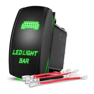 Nilight 5Pin Laser On/Off LED Light Bar Rocker Switch Green
