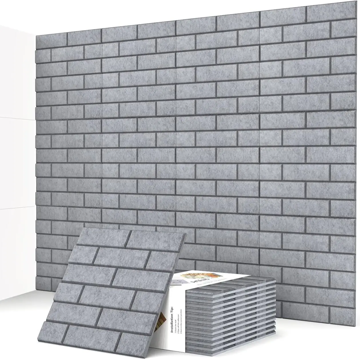 12pcs Square Polyester Fiber Acoustic Panels, 9mm Thick, Self-Adhesive, Soundproofing Material for Cinema Wall Decor, Studio, Music Room