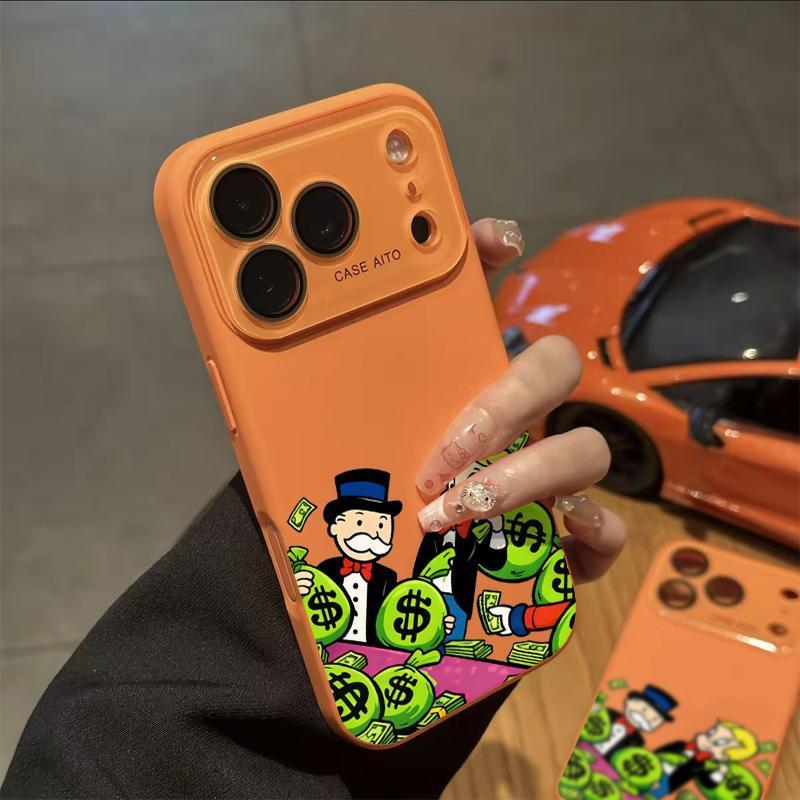 DarlingCase Graffiti Monopoly Print Phone Case Ultra Skin Friendly Touch All Inclusive Lens Compatible with IPhone 17 Pro Max, IPhone 16 Pro Max, 15/14/13/12 Stylish Protection for Your Device