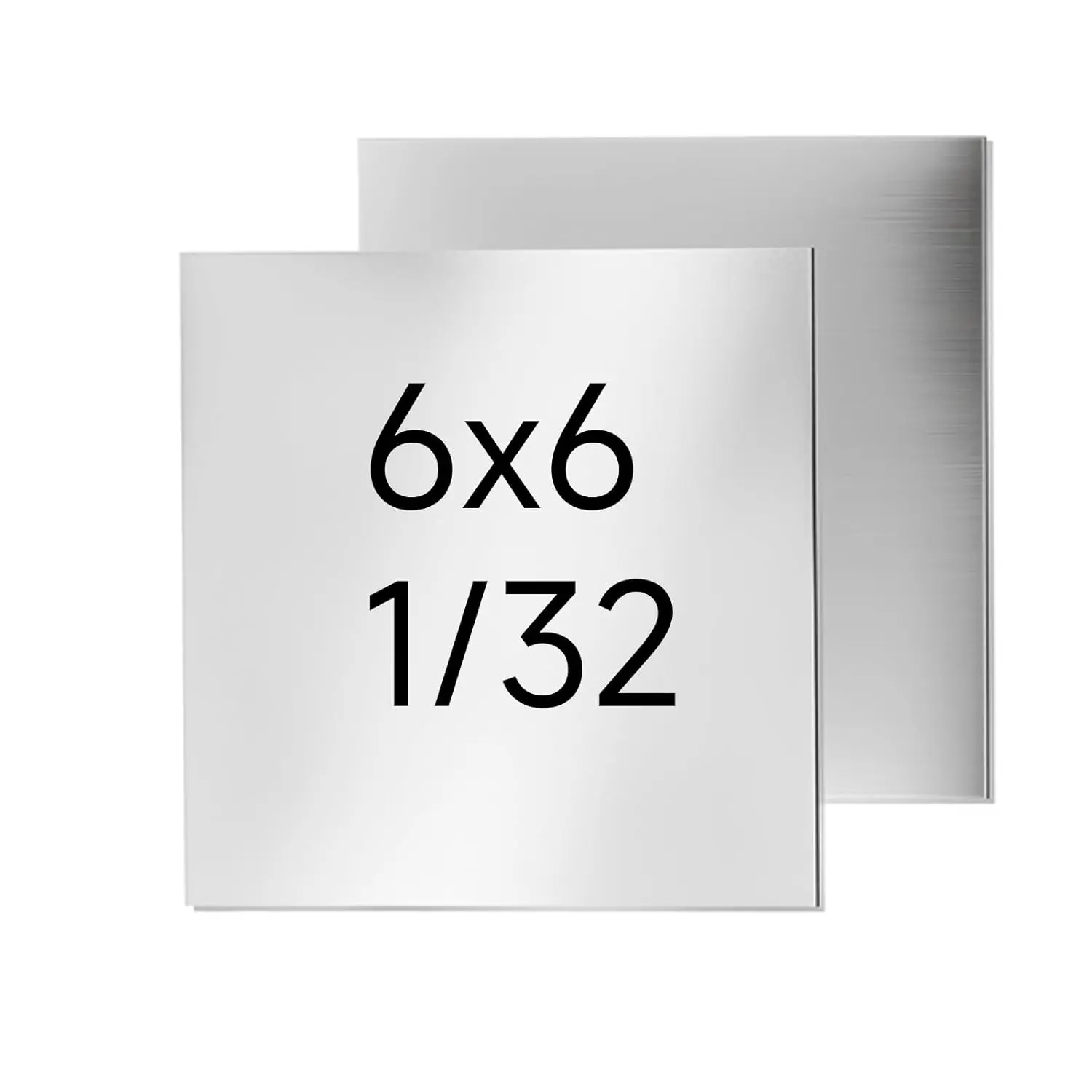 304 Stainless Steel Sheet - 2 count 6" X 6" X 1/32" Thin Stainless Steel Plate 1/32 Inch Thickness with Protective Film Metal Sheets Stock Sheets for Kitchen DIY Crafting etc. (305 x 305 x 0.78 mm)